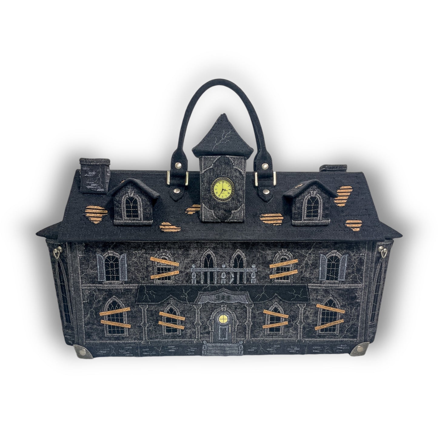 Limited Edition Haunted House Duffle Bag – Fully Functional, Handmade, Vintage-Inspired ☠️🎒