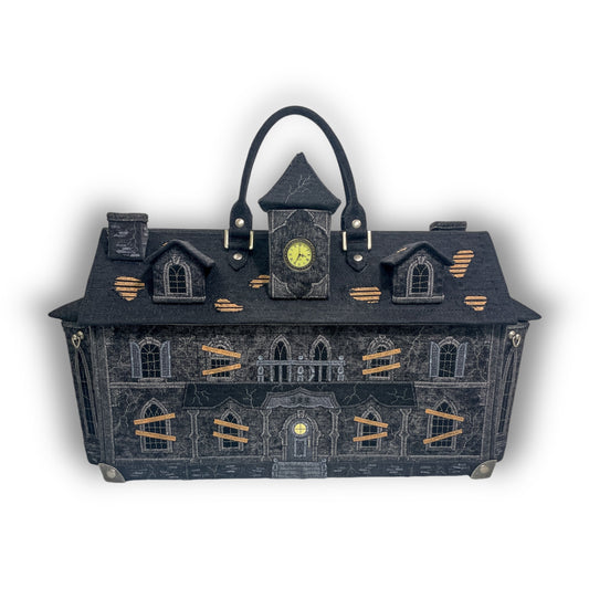 Limited Edition Haunted House Duffle Bag – Fully Functional, Handmade, Vintage-Inspired ☠️🎒