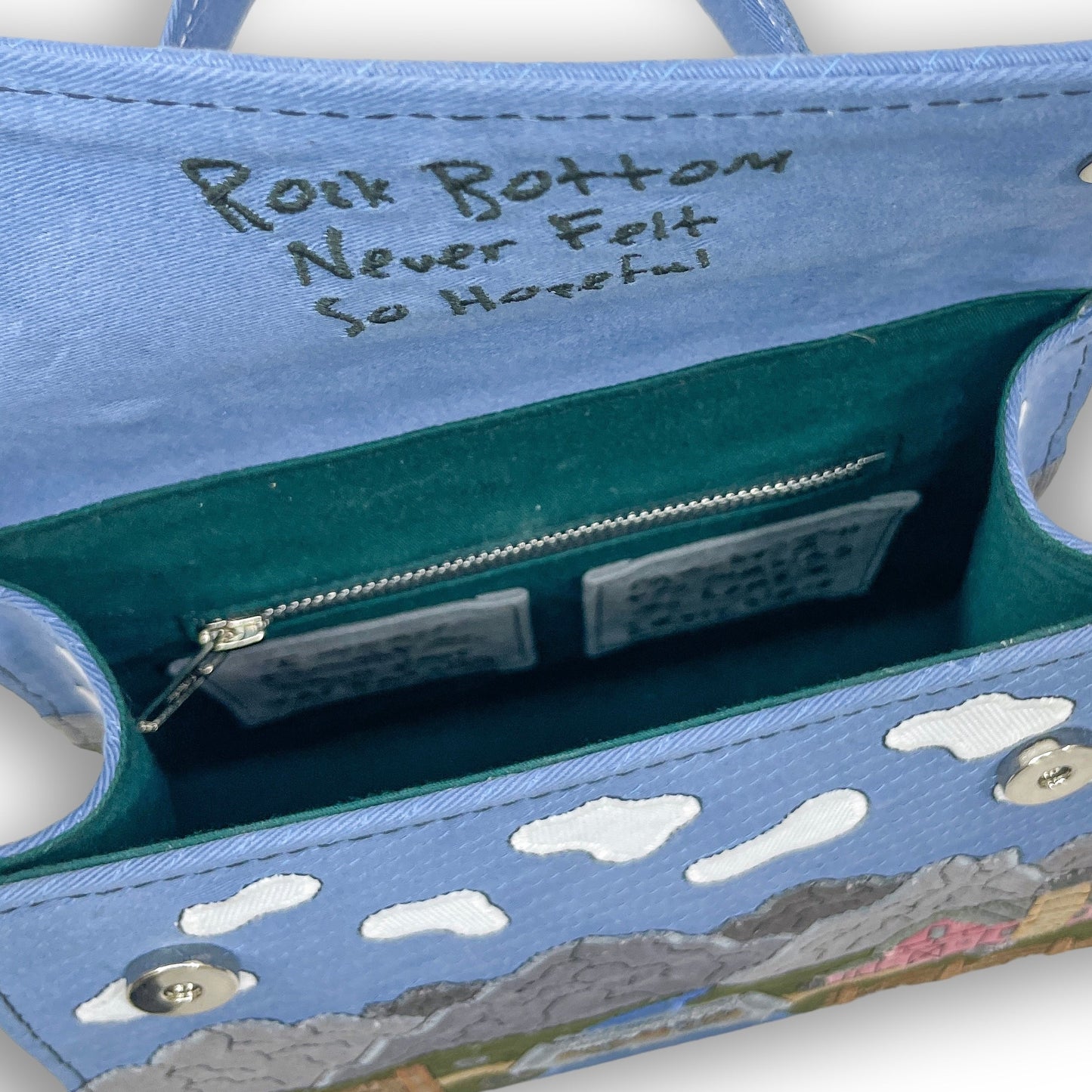 "Rock Bottom" Handbag – Limited Edition, Handcrafted Denim & Cotton Twill Patchwork 🎨👜